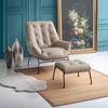 ACME Zusa Khaki Top Grain Leather Accent Chair Model AC02381