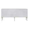 ACME Ansaldo Pearl White & Silver Shimmer Console Cabinet Model AC02506