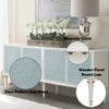 ACME Ansaldo Pearl White & Silver Shimmer Console Cabinet Model AC02506