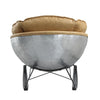 ACME Pippin Morocco Top Grain Leather & Aluminum Rocking Chair Model AC02583