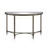 ACME Aditya Mirrored & Antique Brass Console Table with Mirror Model AC02737