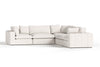 Divani Casa Vicki Modern Off White Fabric Modular Sectional 5 Piece Sectional Model VGKV-KF.8033-MOD-IVORY-5-Piece Sectional