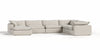 Divani Casa Garman Modern Light Grey Modular Sectional Sofa 7 Piece Sectional Model VGKKKF2651-MOD-GRY-SECT-7-Piece Sectional