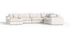 Divani Casa Vicki Modern Off White Fabric Modular Sectional 7 Piece Sectional Model VGKV-KF.8033-MOD-IVORY-7-Piece Sectional