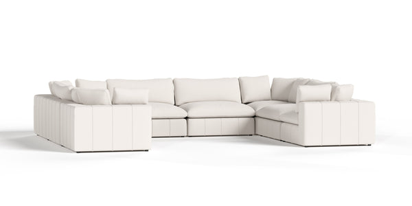 Divani Casa Vicki Modern Off White Fabric Modular Sectional Model VGKV-KF.8033-MOD-IVORY