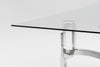 Modrest Adelaide Modern Stainless Steel & Glass Dining Table Model VGVCT1301S