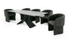 Modrest Adler Modern Black Glass Extendable 63" | 94 5" Dining Table Model VGYF-DT8941-BLK-DT
