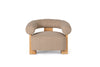Modrest Alamo Modern Beige Faux Sheepskin & Oak Accent Chair Model VGMY-1385-TOAST