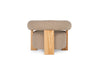 Modrest Alamo Modern Beige Faux Sheepskin & Oak Accent Chair Model VGMY-1385-TOAST