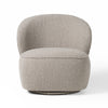 Divani Casa Allis Glam Grey And Black Fabric Swivel Accent ChairModel VGOD-ZW-21089-GRY-C