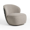 Divani Casa Allis Glam Grey And Black Fabric Swivel Accent ChairModel VGOD-ZW-21089-GRY-C