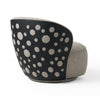 Divani Casa Allis Glam Grey And Black Fabric Swivel Accent ChairModel VGOD-ZW-21089-GRY-C