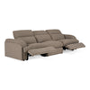 Ambler Modern Brown Fabric Sofa w/ 2 Power Recliners