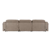 Ambler Modern Brown Fabric Sofa w/ 2 Power Recliners