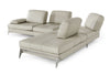 Lamod Italia Andrea Modern Grey Leather Sectional Sofa Model VGNTANDREA-GRY-SECT