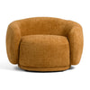 Divani Casa Andrew Modern Orange Fabric Swivel Accent Chair Model VGEV-B1830-CHR-ORG