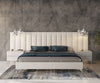 Nova Domus Angela Queen Italian Modern White Eco Leather Bed With Nightstands And Wings Model VGACANGELA-SET-WINGS-Q