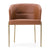 Modrest Aragon Modern Brown Vegan Leather & Brass Dining Chair Model VGGA-6206CH-1-BRN