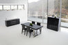 A&X Skyline Modern Black Crocodile Lacquer Extendable Dining Table Model VGUNAC803-255-B