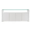 Ashley Modern Glass + White Fiberglass Buffet