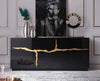 Modrest Aspen Modern High Gloss Black & Gold Buffet Model VGVCG1808-BLK