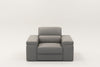 Divani Casa Atlantis Modern Light Grey Vegan Leather Accent Chair Model VGEV8020-GRY-CH
