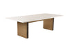 Modrest Auer White Marble & Gold Dining Table Model VGGM-DT-VALDERA-DT