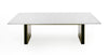 Modrest Auer White Marble & Gold Dining Table Model VGGM-DT-VALDERA-DT