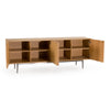 Azteca Modern White Oak + Black Geometric Pattern Buffet