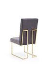 Modrest Legend Modern Grey Fabric & Gold Dining Chair (Set Of 2) Model VGVCB012-GRYGLD