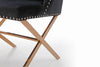 Modrest Alexia Modern Black & Rosegold Dining Chair Model VGVCB8356-BLK