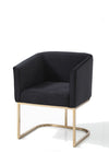 Modrest Yukon Modern Black Velvet & Gold Dining Chair Model VGVCB8362-BLKGLD
