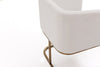 Modrest Yukon Modern White Fabric And Antique Brass Dining Chair Model VGVCB8362-WHTBRS