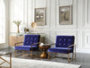Modrest Samara Modern Blue & Gold Accent Chair Model VGVCB8390A