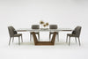 Modrest Babia Modern Smoked Glass & Walnut Extendable Dining Table Model VGNSGD8683-SMK