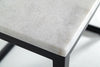 Modrest Baca White Marble & Black Metal End Table Model VGGMM-ET-1580-WHT-ET