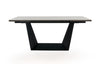 Modrest Baldwin Modern Grey Ceramic & Black Metal Extendable Dining Table Model VGNSGD8684-CB