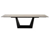 Modrest Baldwin Modern Black Ceramic & Black Metal Extendable Dining Table Model VGNS-GD8684-CB-BLK