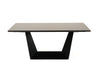 Modrest Baldwin Modern Black Ceramic & Black Metal Extendable Dining Table Model VGNS-GD8684-CB-BLK