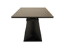Modrest Baldwin Modern Black Ceramic & Black Metal Extendable Dining Table Model VGNS-GD8684-CB-BLK