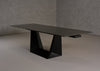 Modrest Baldwin Modern Black Ceramic & Black Metal Extendable Dining Table Model VGNS-GD8684-CB-BLK