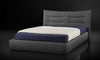 Modrest Barista Queen Italian Modern Dark Blue Upholstered Bed Model VGACBARISTA-BED-Q