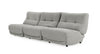 Divani Casa Basil Modern Grey Fabric Large Sofa With 3 Electric Recliners Model VGSX-BASIL-GRY-3PC