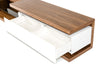 Modrest Jefferson Low Mid Century Walnut & White Tv Stand Model VGBB662N-LOW