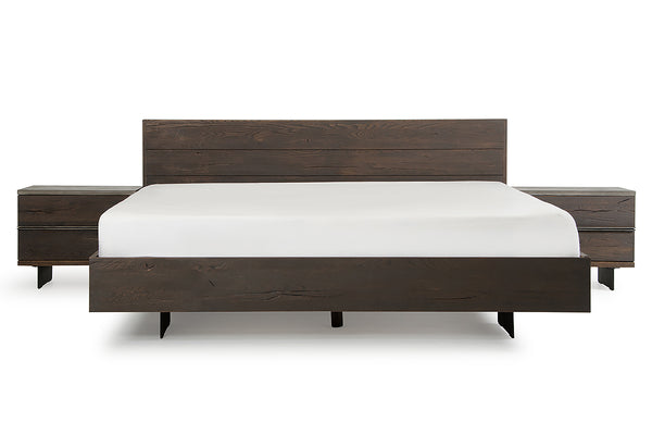 Modrest Selma Modern Dark Aged Oak Eastern King Bed Model VGEDSELMA-BED-EK
