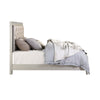 ACME Sliverfluff Synthetic Leather & Champagne California King Bed with Storage & LED Model BD00240CK