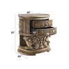 ACME Constantine Brown & Gold Nightstand Model BD00472