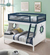 ACME Farah Navy Blue & White Bunk Bed(Twin | Full)Model BD00493