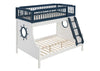 ACME Farah Navy Blue & White Bunk Bed(Twin | Full)Model BD00493