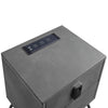 ACME Doris Gray Top Grain Leather Nightstand with USB Port & Electric Lock Model BD00556